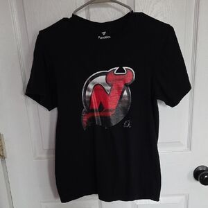 Fanatics Black Tee with Red and Silver Logo